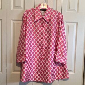 Gorgeous Pink Poka Dot Jacket made by Bala Bala in A size M.. NWT